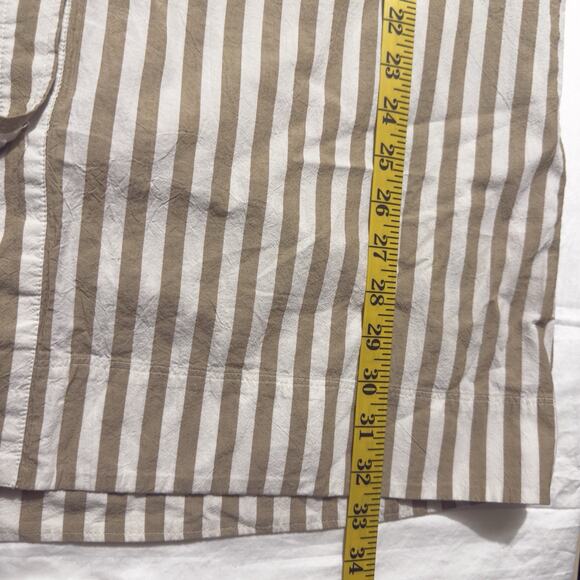 Madewell Women’s Size M Striped Mini Shirtdress Coastal Beach Summer Dress Shirt - Picture 15 of 15
